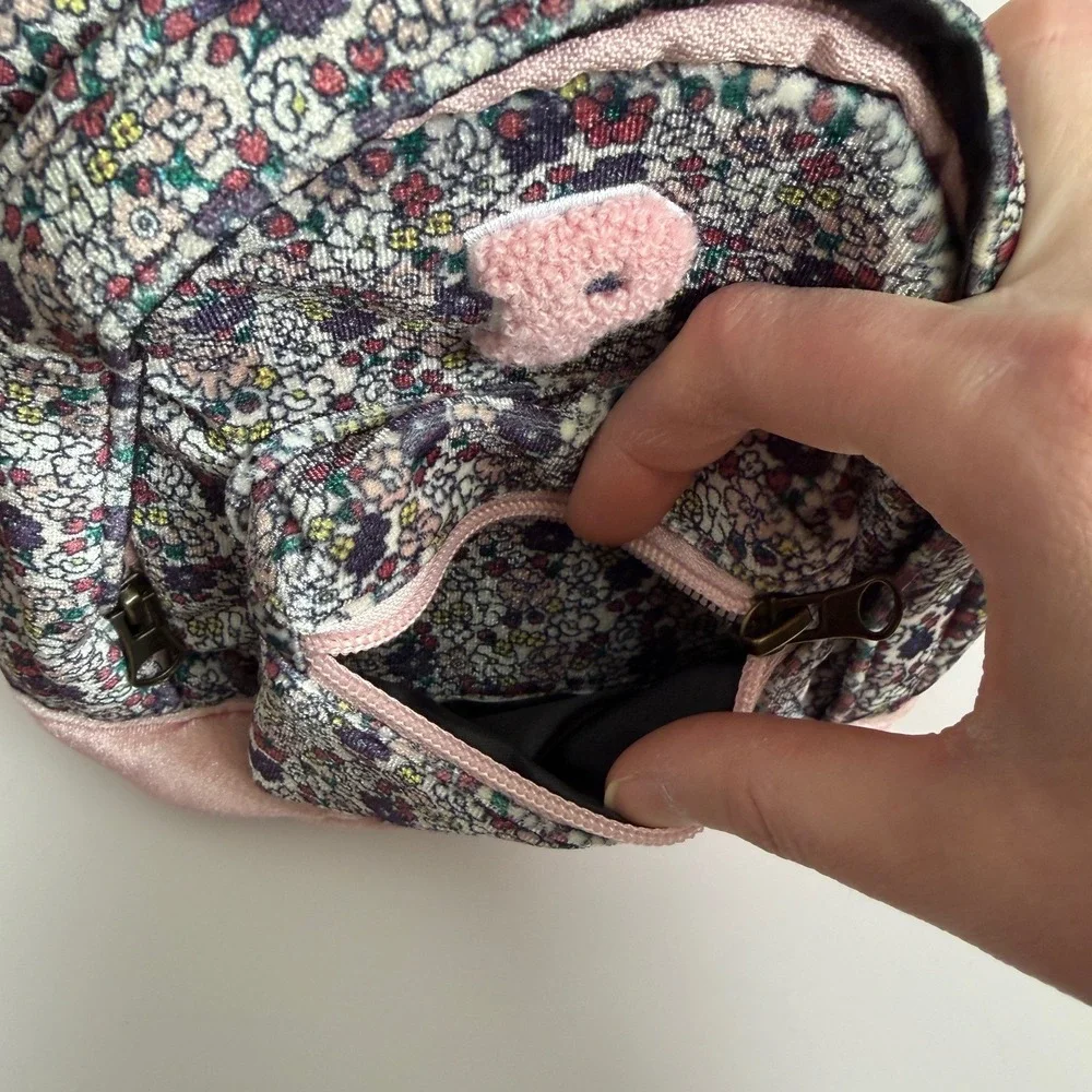 Petco Bond & Co Floral Pet Backpack Harness Pink Velvet LG/XL‎